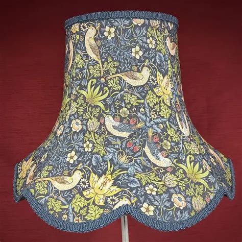 William Morris Strawberry Thief Navy Slate Modern Lampshade