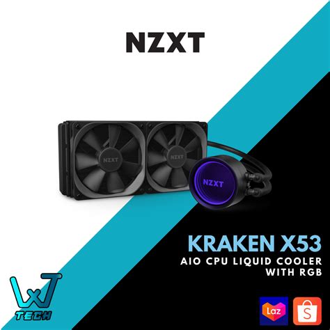 Nzxt Kraken X53 240mm Aio Cpu Liquid Cooler With Rgb Rl Krx53 01 Lazada Ph