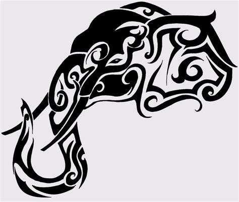 Elephant Tatoo By Vox The Fox On Deviantart Tribal Elephant Drawing