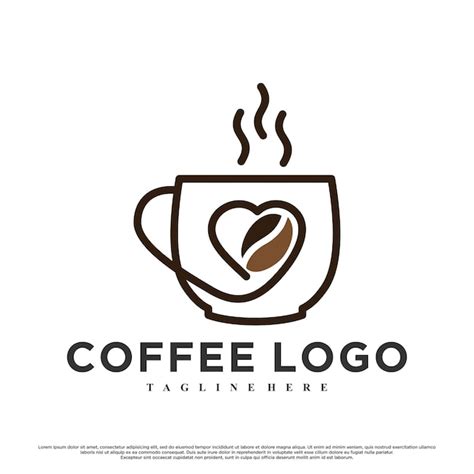 Vektor Kaffee Logo Design für Café oder Restaurant Premium Vector