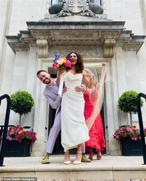 Hollyoaks Star Anna Shaffer Weds Partner Jimmy Stephenson Surrounded By