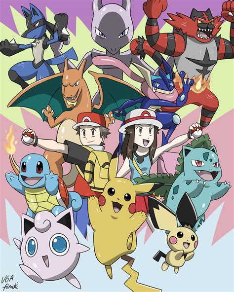 pokemon anniversary print  vgafanatic  deviantart