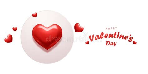 Happy Valentine S Day Poster Or Voucher Design With Beautiful Red