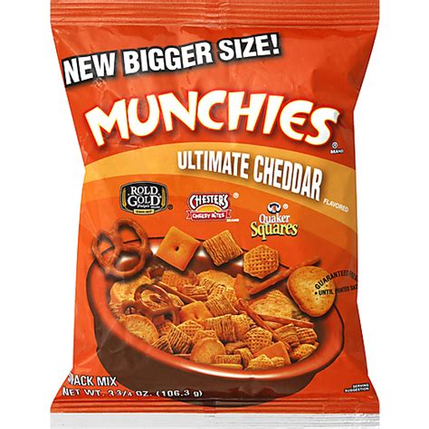 Munchies Snack Mix, Ultimate Cheddar, Bigger Size | Snacks, Chips ...