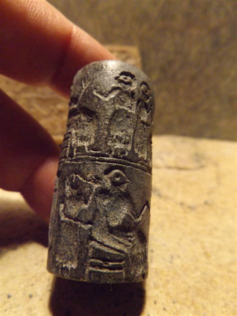 Sumerian Cylinder Seal Replica Of Queen Puabi Mesopotamian Art