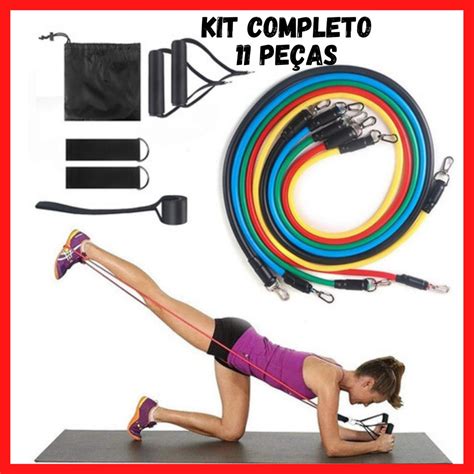 Kit Elástico Para Treino Exercícios Malhar Musculação Casa Shopee Brasil