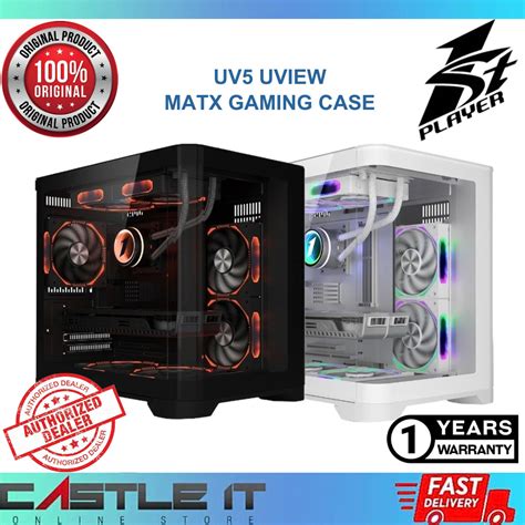 1st Player Uv5 Uview Micro Atx Matx Double Side Tempered Glass