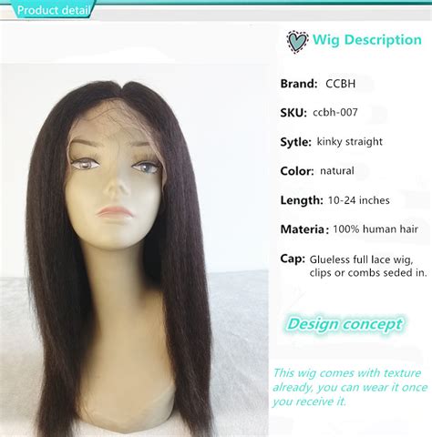 Nydia Brazilian Virgin Kinky Straight Hair Silk Top Full Lace Wig Kinky Yaki Straight Glueless