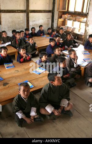 Bhutan education Haa Valley Bitekha Lower Secondary School young Stock ...