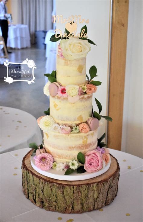 Pin On Semi Naked Wedding Cakes