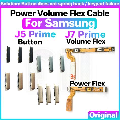 For Samsung J5 J7 Prime G570 G610 Power Volume Button Flex Side Key Switch On Off Key Mute