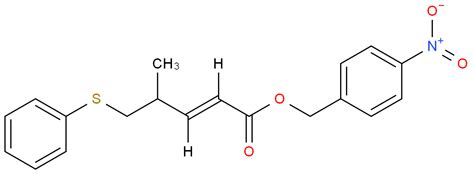 2 Pentenoic Acid 4 Methyl 5 Phenylthio 4 Nitrophenyl Methyl Ester