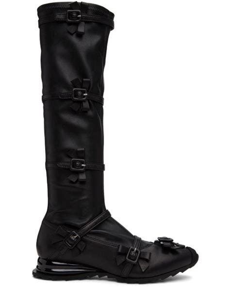 Kiko Kostadinov Black Ribbon High Boots Lyst