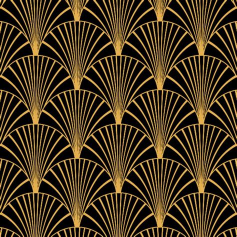 Black And Gold Art Deco Wallpaper