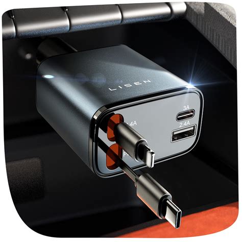 Buy LISEN Retractable Car Charger [69W USB C Car Adapter] for iPhone 16