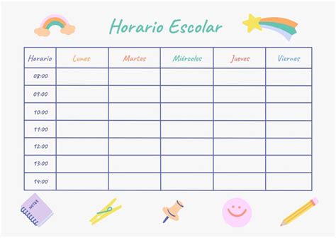 P Gina Plantillas De Horarios Escolar Editables Canva