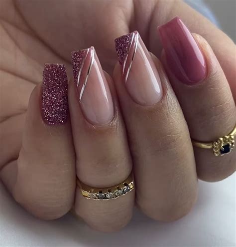 Pin On Ideias Para Unhas Burgundy Acrylic Nails Gel Nails Fancy