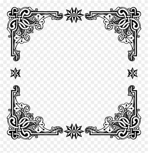 Big Image - Vintage Frame Black And White Png Clipart (#795920 ...