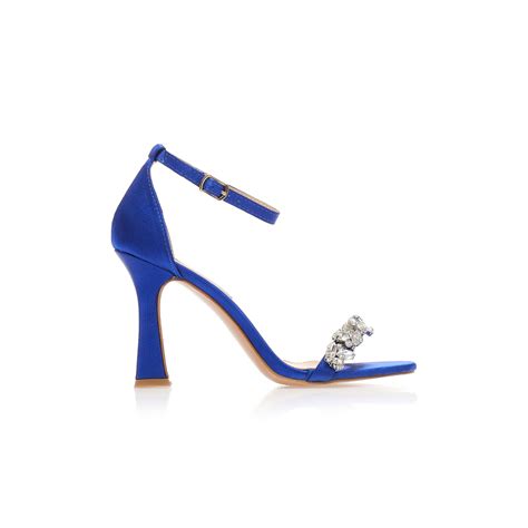 Sandale cu toc Nude Satin cu brretea cu strasuri și toc special Tsoukalas Shoes