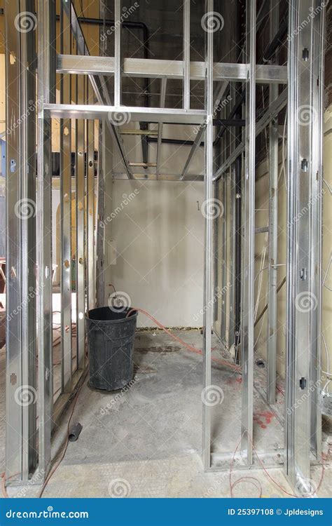 Metal Stud Framing In Construction Site Royalty Free Stock Photos ...