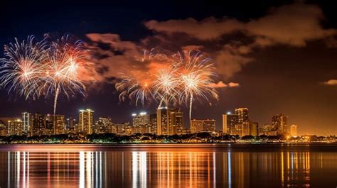 Premium AI Image | On July 4th at Magic Island Park on the island of ...