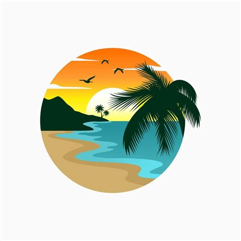 Summer Beach Logo Vector Illustration 6626890 Vector Art at Vecteezy