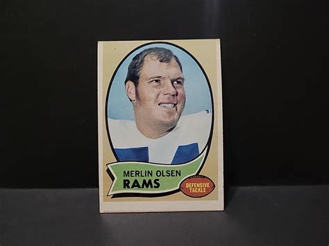 Topps Football Merlin Olsen Hof Los Angeles Rams Vg Oc Ebay