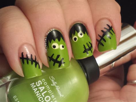 Frankenstein Nail Art | Celestal Nails