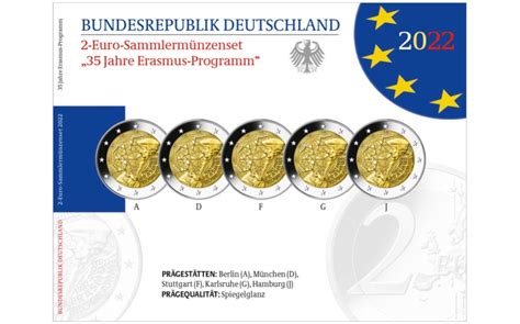 Duitsland Euro Erasmus Proof Bijzondere Euromunten