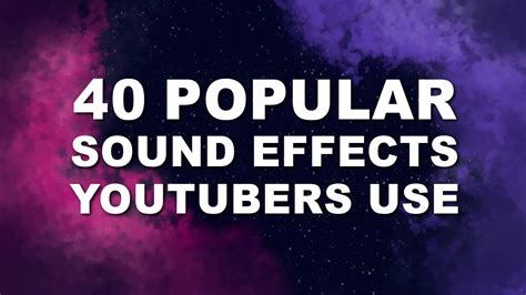 40 Popular SOUND EFFECTS Youtubers Use NO COPYRIGHT YouTube