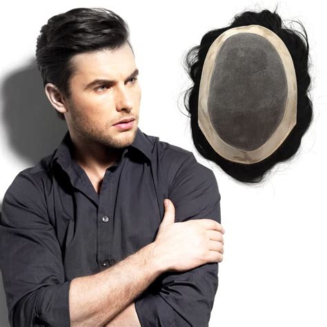 Buy Toupee For Men Durable Fine Mono Lace European Human Hair Mens Toupee Hair System For Men