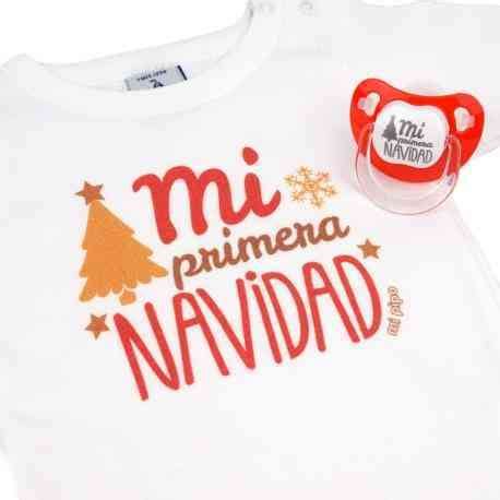 Body Chupete De Navidad Mi Primera Navidad Retro En Cajita Regalo