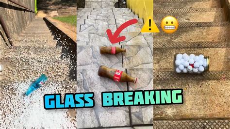 Crushing Crunchy Soft Things Breaking Glass Bottles Compilation