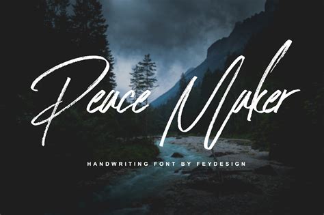 Peace Maker Handletter Font Script Fonts Creative Market