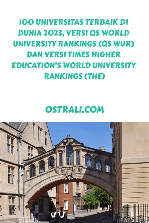 100 Universitas Terbaik Di Dunia 2022 Versi QS World University