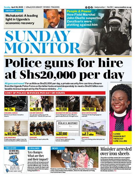 Daily Monitor On Twitter In Your Sunday Monitor The E Paper Is Also