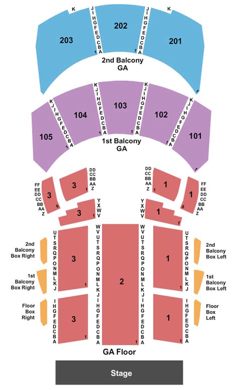 Mission Ballroom Seating Chart