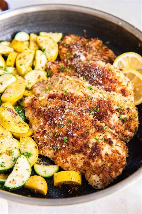 Skillet Parmesan Chicken and Zucchini - Wholesome Made Easy