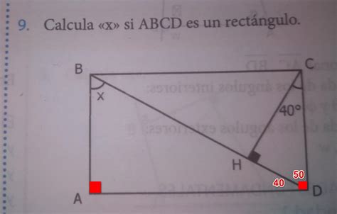 calcula x si ABCD es un rectángulo Brainly lat