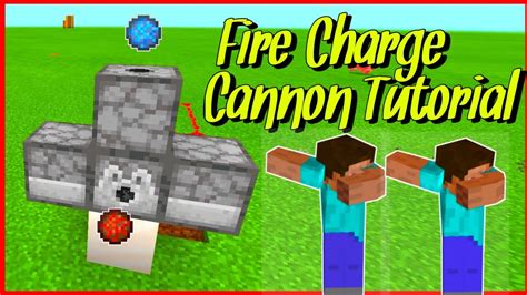 Minecraft Working Fire Charge Cannon Tutorial How To Make Working