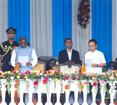 prem singh tamang takes oath  sikkim cm   consecutive term