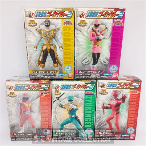 HD Alpha Super Sentai "Power Rangers" (set of 5) ~ Gokaiger Gokai Silver Gold Mode/Gokai Pink ...