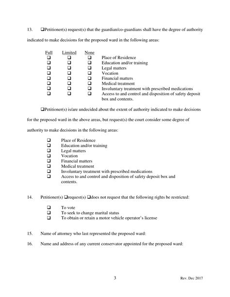 North Dakota Petition For Appointment Of A Guardian Fill Out Sign