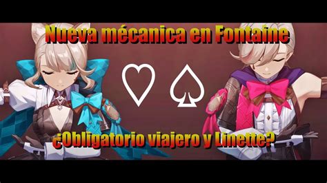 Genshin Impact Nueva Mec Nica En Fontaine Viajero Y Linette