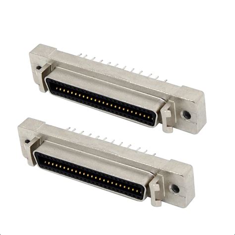 Scsi 50 Pin Female Connector Mdr 50 Pin Socket Conector Pitch 127mm Vertical Dip Type Female