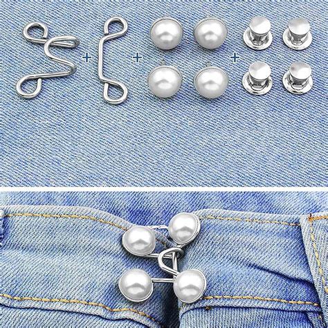 Qeuly Sets Pant Waist Tightener Instant Jean Buttons For Loose Jeans