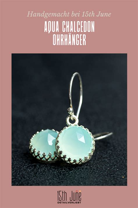 Aqua Chalcedon Ohrh Nger Drop Earrings Etsy Jewelry