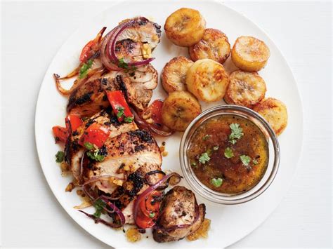 Spicy Chicken With Plantains And Ginger Pineapple Sauce Recipe Food