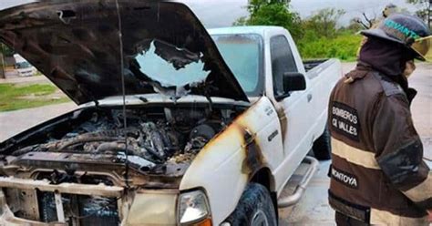 Fuego Consume Una Camioneta En La Valles Mante