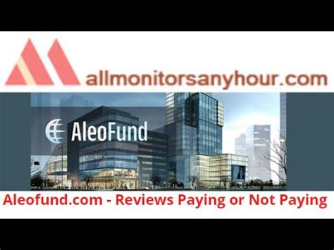 Aleofund Reviews Paying Or Not Paying HYIP Daily Update